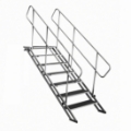 StageQ 7-Step Foldable Adjustable Stair Unit w/ Rail, for 48" High Stage